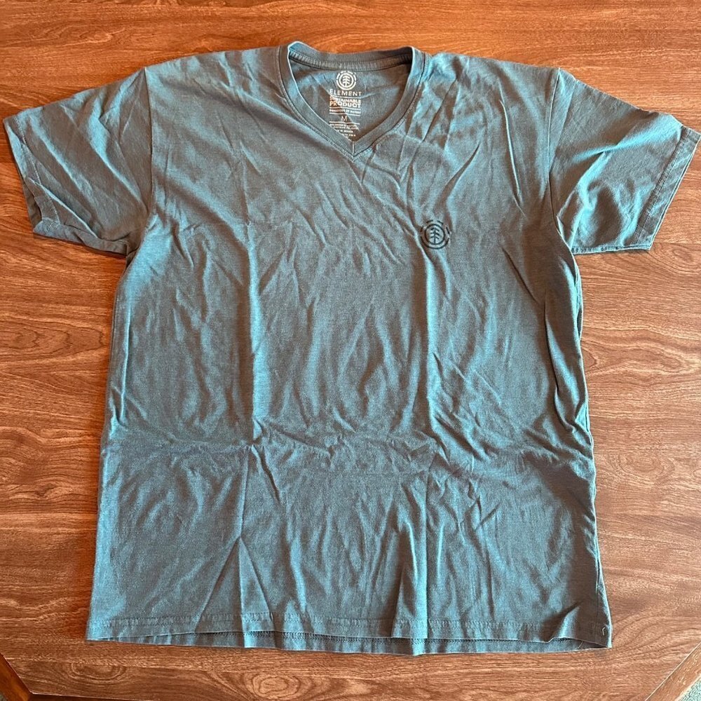 Element V-Neck Light Blue Soft Sustainable Product T-Shirt Size M - Picture 2 of 13